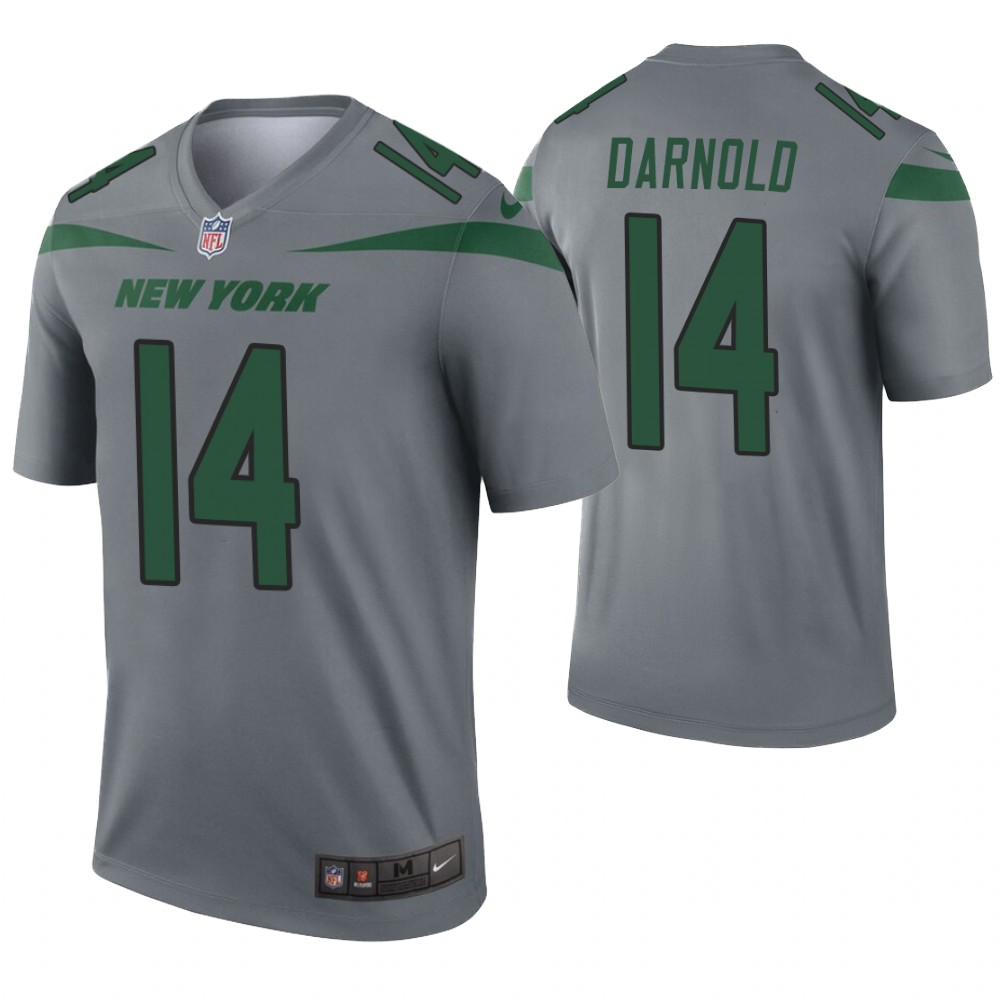 Men New York Jets #14 Darnold grey Nike Limited NFL Jerseys->new york jets->NFL Jersey